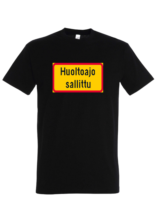 Huoltoaja sallittu t-paita